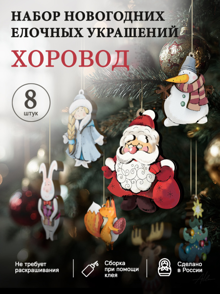 Набор ёлочных игрушек 