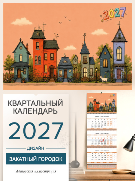 Календарь квартальный Закатный городок
