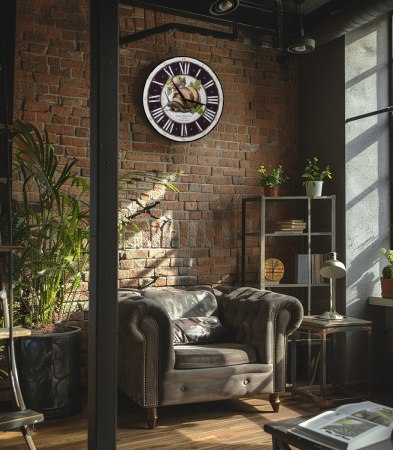 Настенные часы 50см (Улитка) КРУГ 10