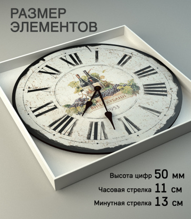 Настенные часы 35см (Вина Кубани) КРУГ 03
