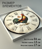 Настенные часы 50см (Зеленый петух) КРУГ 03