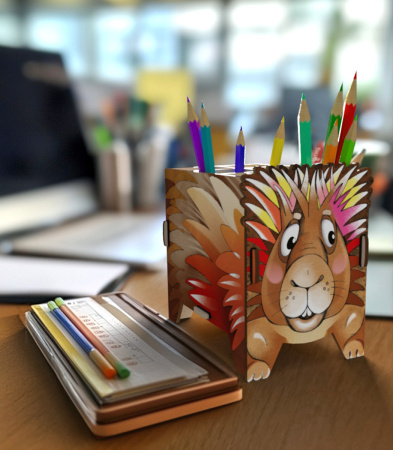 Карандашница (органайзер) Дикобраз 06