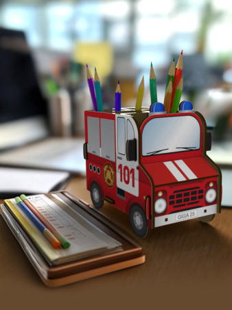 Карандашница (органайзер) Машинки современные 