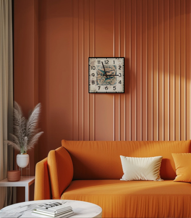 Настенные часы 27 см (Рыба) КВАДРАТ 09