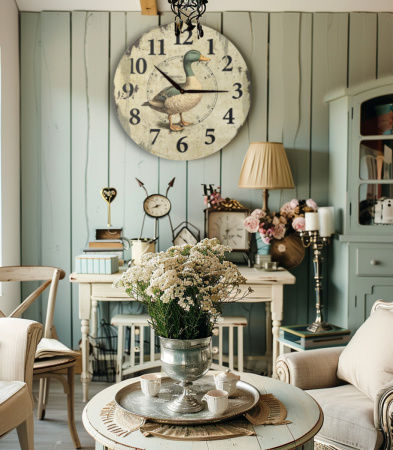 Настенные часы 50см (Селезень) КРУГ 09