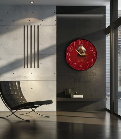 Настенные часы 50см (Карл Маркс классика) КРУГ 09