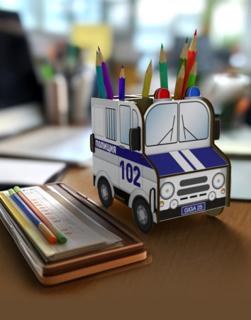 Карандашница (органайзер) Машинки современные 