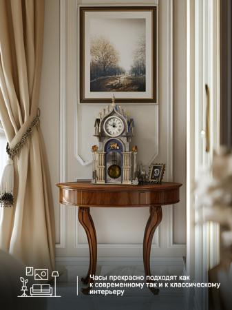 Конструктор Домик Городок Вивальди №7, часы с маятником 09