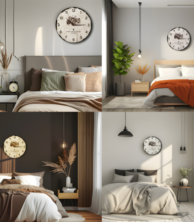 Настенные часы 50см (Трактор) КРУГ 07