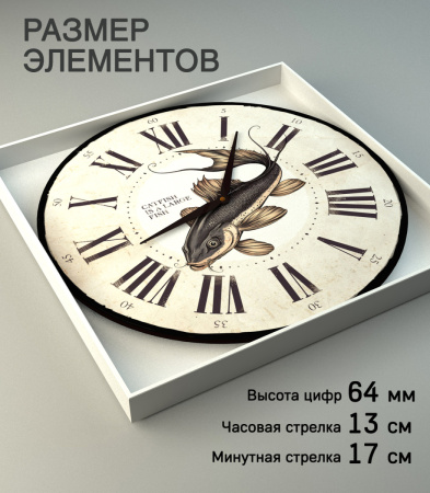 Настенные часы 50см (Сом) КРУГ 03