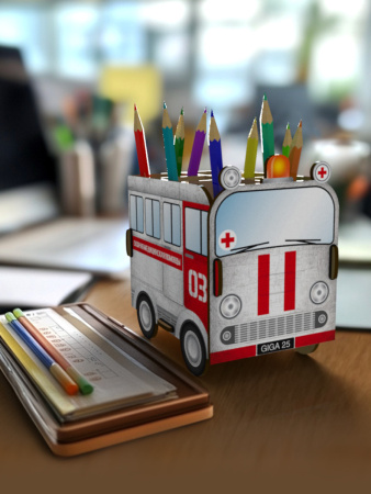 Карандашница (органайзер) Машинки советские 