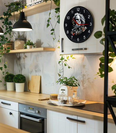 Настенные часы 50см (Карл Маркс рок) КРУГ 08