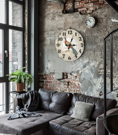 Настенные часы 50см (Фазан) КРУГ 10