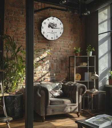 Настенные часы 50см (Трактор) КРУГ 10