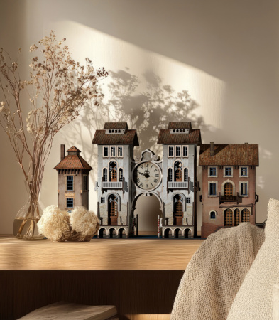 Конструктор Домик Городок Вивальди №2 с часами 07