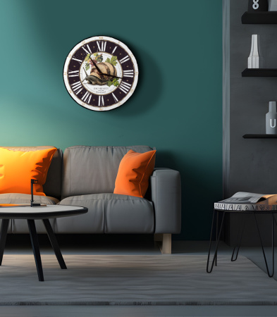 Настенные часы 50см (Улитка) КРУГ 08